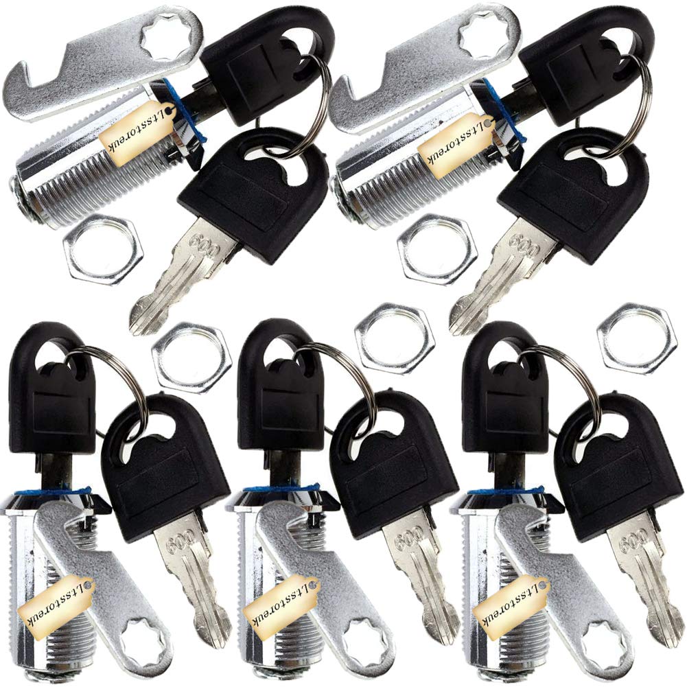 LsgoodcareLtsstoreuk 5pcs 30mm Mailbox Cabinet Drawer Security Lock with 10 Keys Each Lock with Same Key