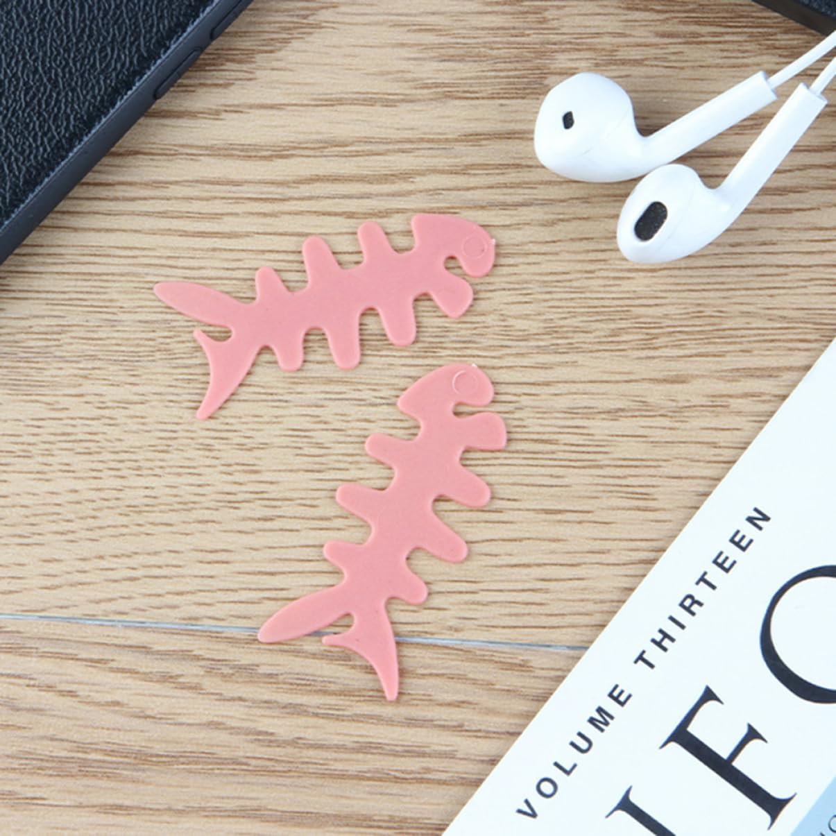 Silicone Fish Bone Cable Winder 200pcs Cable Storage Organizer image 3