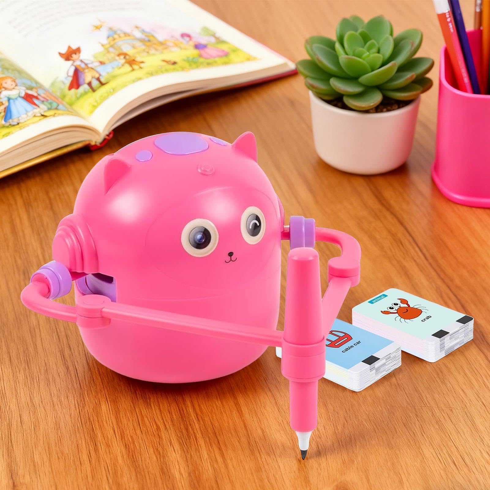Robot Rysujący Interaktywny Z Głosowym Instruktażem | Edukacyjny Zestaw Do Rysowania Dla Dzieci Do Pokoju Dziecięcego Szkół Imprez Chłopców Dziewczynek Przedszkolaków