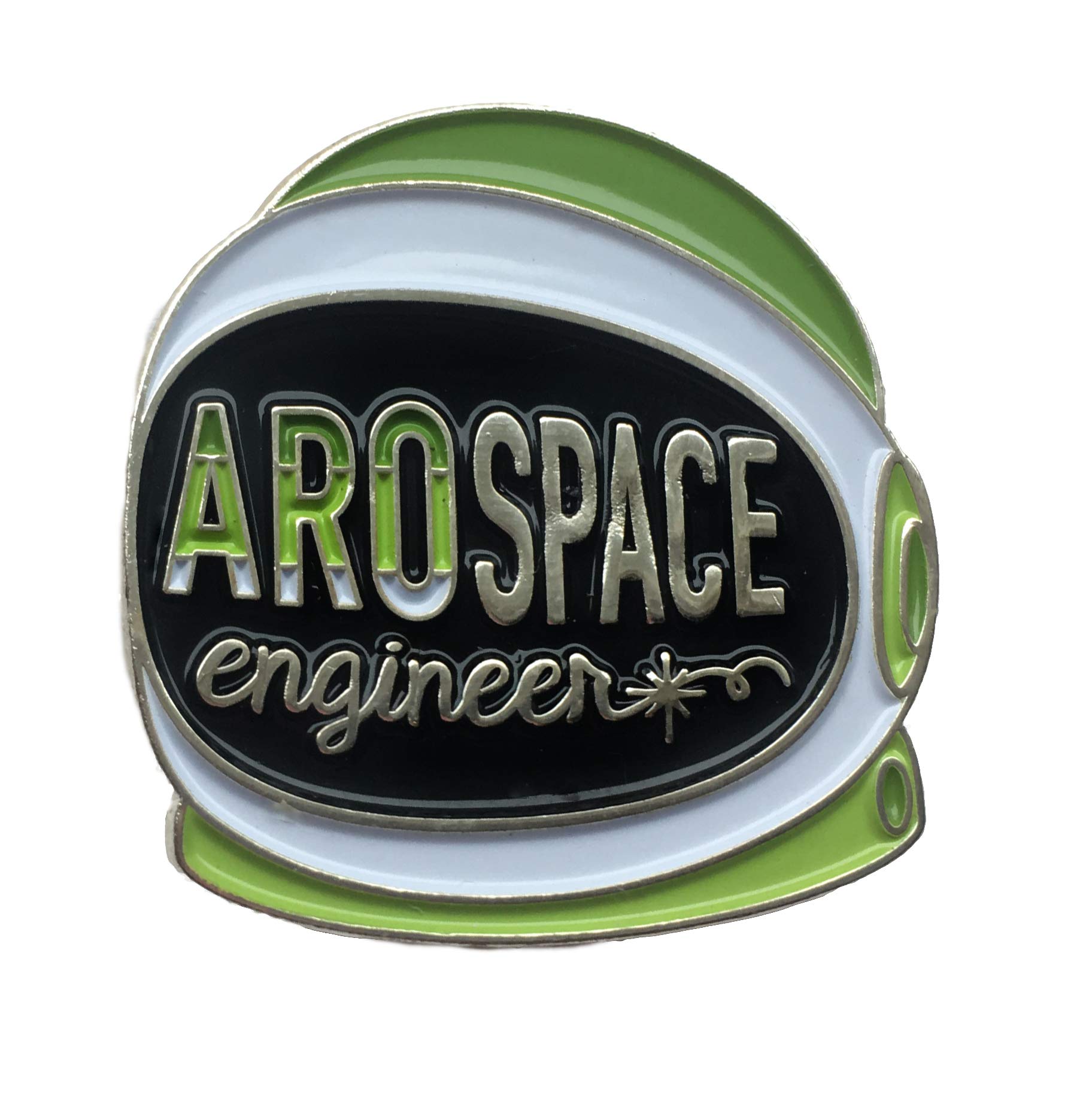 Arospace Engineer Enamel Pin - Aromantic Pride, Silver, One size