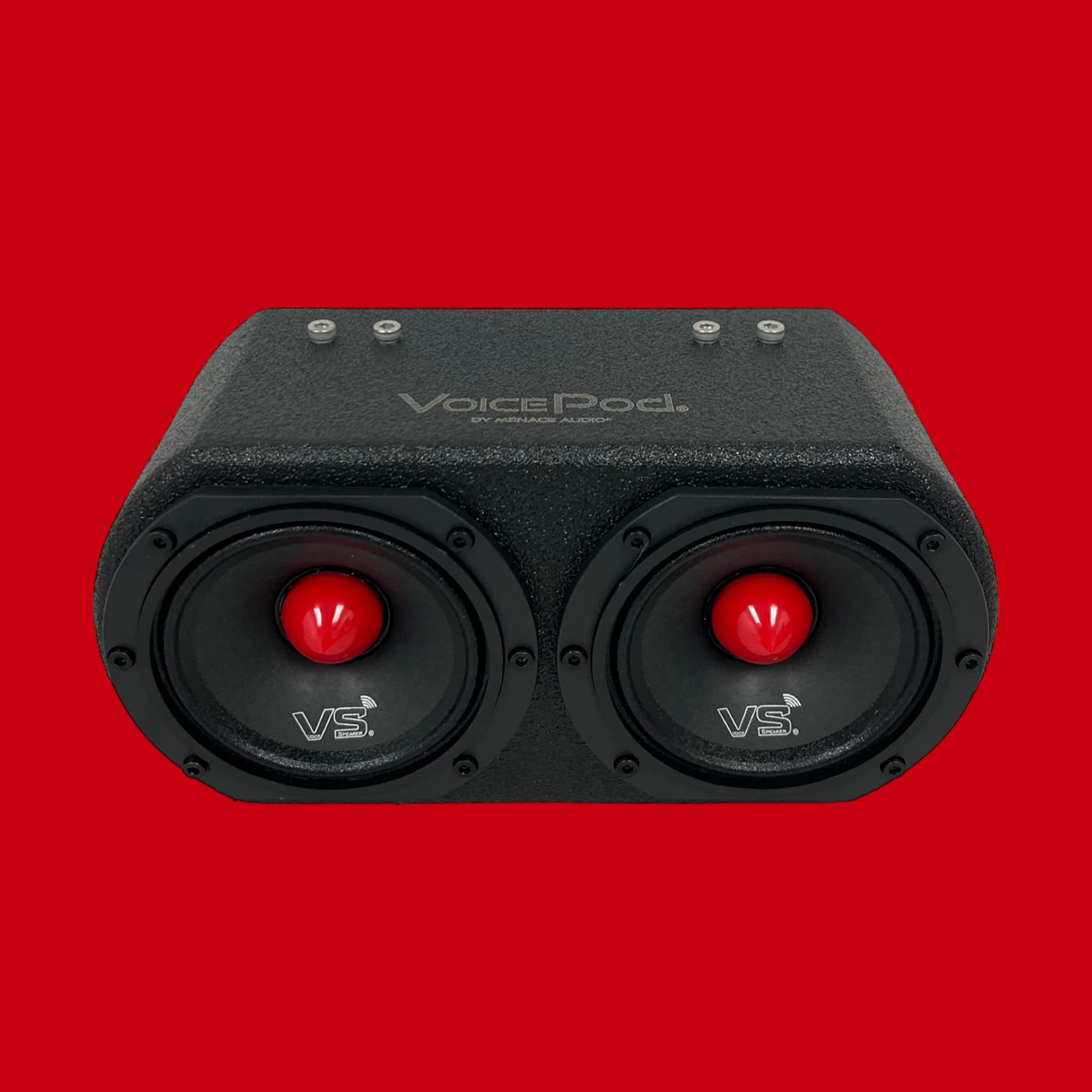 Menace AudioVOICEPOD Dual 4" Midrange Enclosure - RED