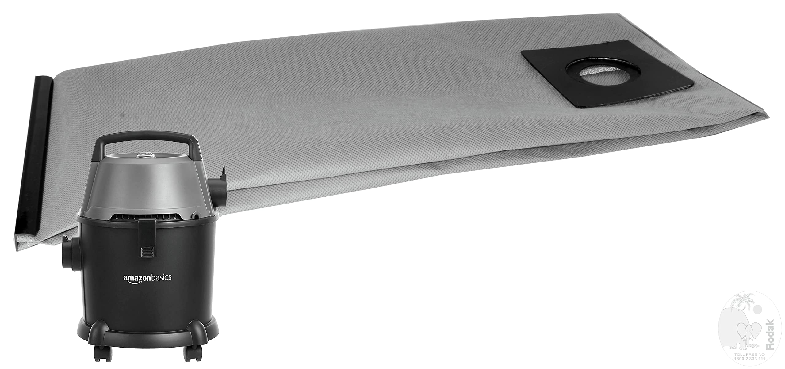 RODAK Vacuum Cleaner Dust Bag, Compatible with AmazonBasics Wet and Dry 15 L, Washable and Reusable