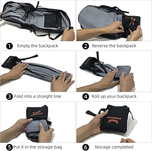 Miniatura 5 de Peicees Mochila plegable ligera para casco de motocicleta, para hombre, impermeable, de gran capacidad, para ciclismo, motocicleta, casco, mochila,