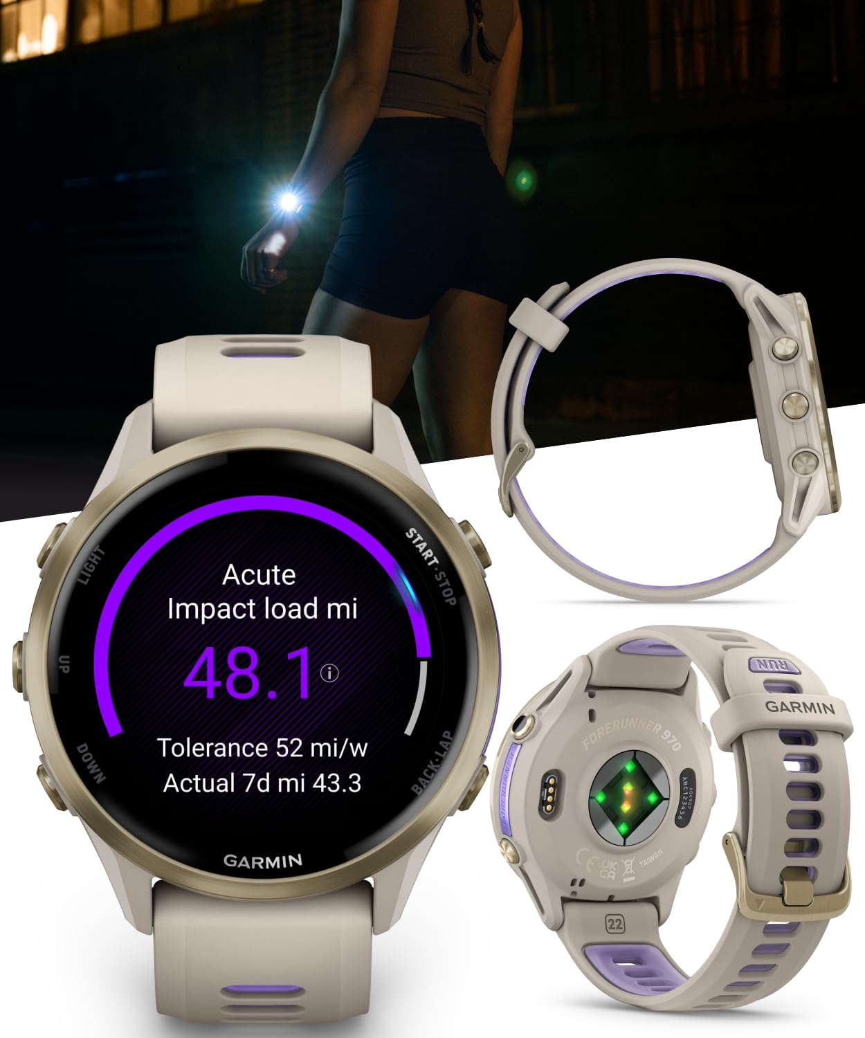 Amazon.com: Wearable4U Garmin Forerunner 970 Soft Gold Titanium