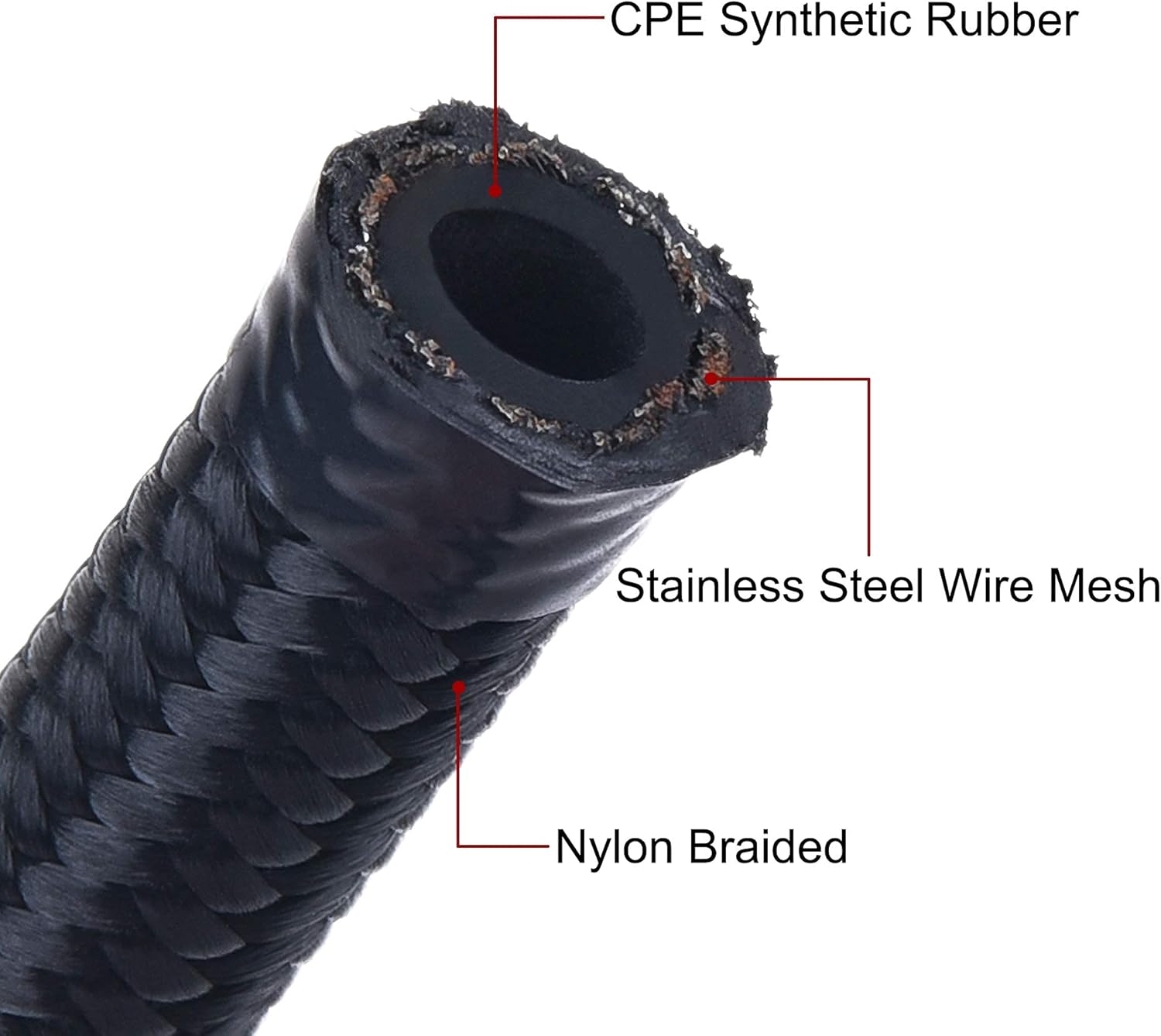 EVIL ENERGY 30 Row AN10-10AN Stacked Plate Oil Cooler 6AN 8AN Adapter Universal Engine Transmission Bundle with 6AN 3/8" Fuel line Hose Fitting Kit Braided Nylon Stainless Steel Oil Gas CPE 20FT Black