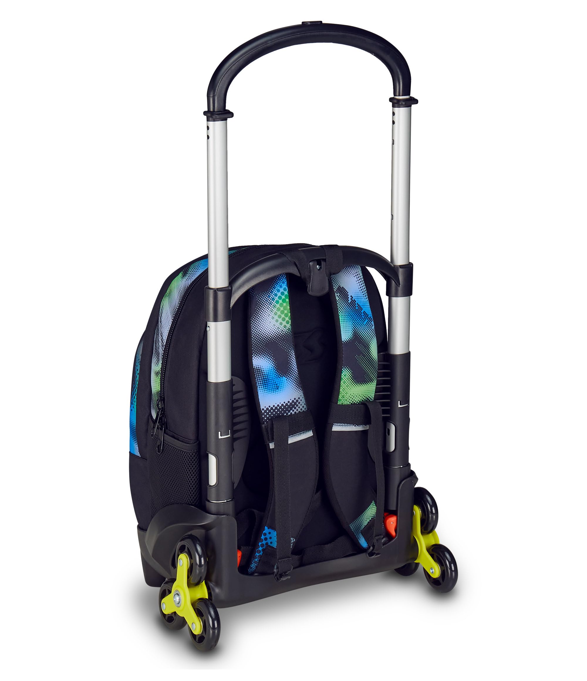 Seven Trolley Scuola Flex 3 Ruote, Blu, Zaino Con Carrello Sganciabile Da 31 Litri, Con Tasca PC, Tasca Borraccia, Multiuso, Maneggevole e Confortevole, Scuole Medie e Superiori, Ragazzo