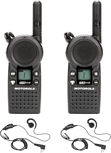 Motorola Solutions CLS1110 Paquete de 2 radios bidireccionales analógica UHF 459.5-469.5MHz