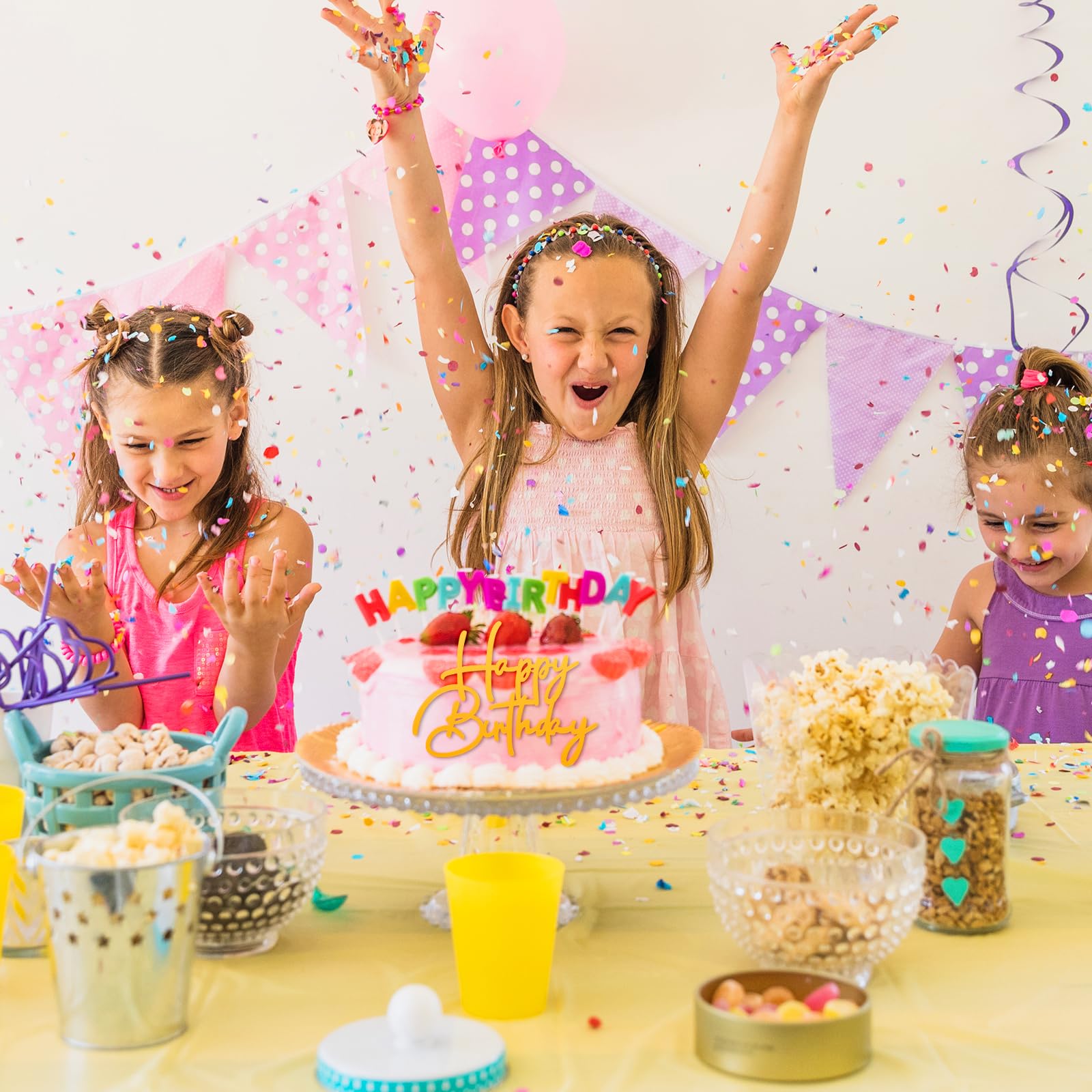 Taart Decoratie Happy Birthday Taarttopper Hartjes
