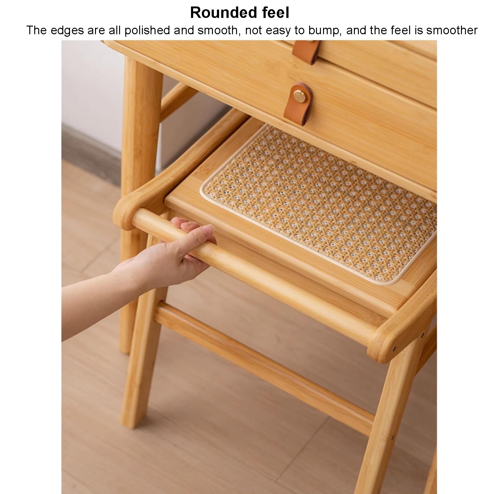 Amazon.de: Bambus-Waschtischhocker mit Rattan-Sitz, quadratischer  Schminkhocker fr Wohnzimmer, Schlafzimmer, Eingangsbereich, Tritthocker  Fusttze fr Schuhwechsel und Make-up-Raum