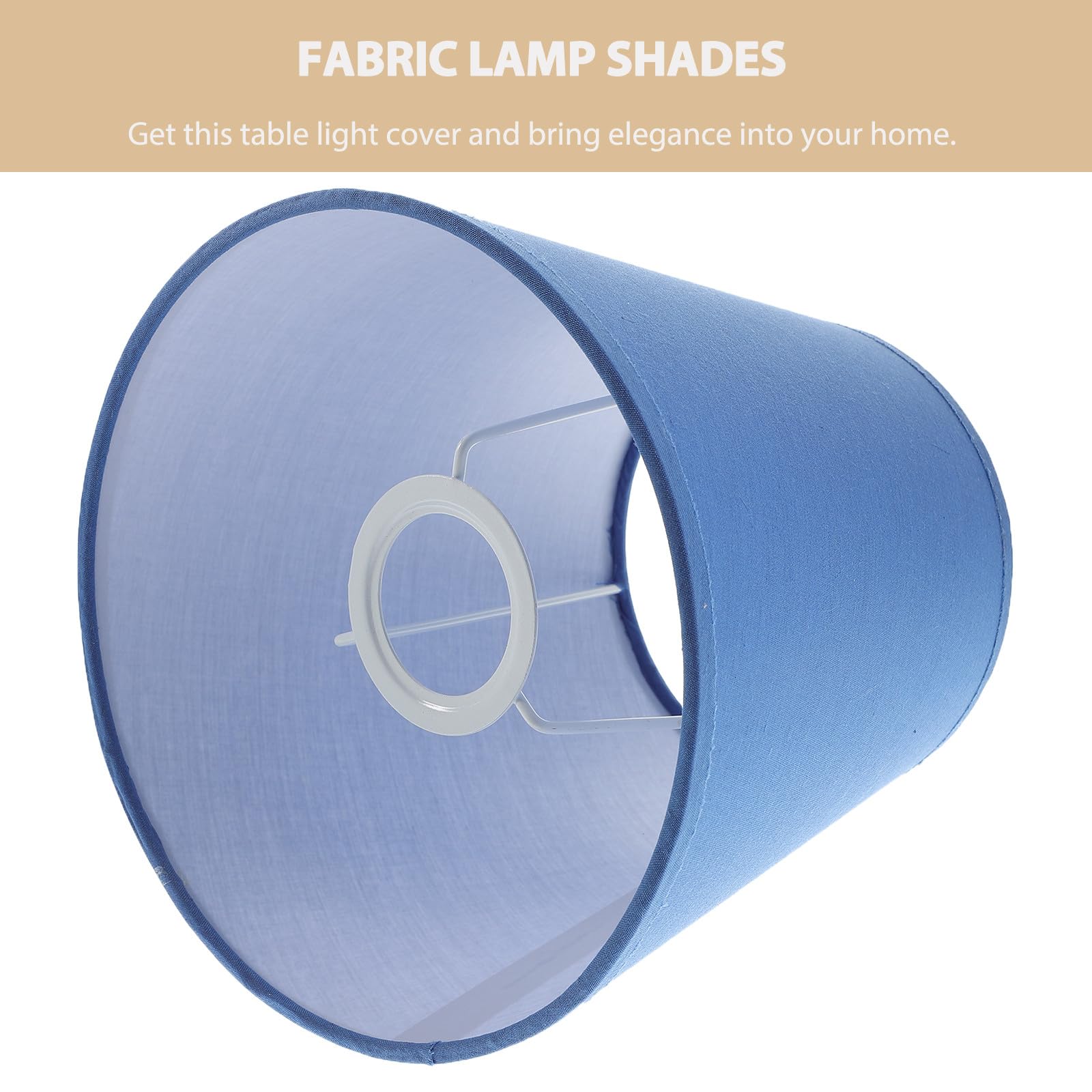 Paralume per Lampada da Tavolo e Sospensione E27 di Lino Azzurro Copertura Leggera a Forma Cilindrica per Soggiorno Camera da Letto e Ufficio Design Moderno e Luce Morbida