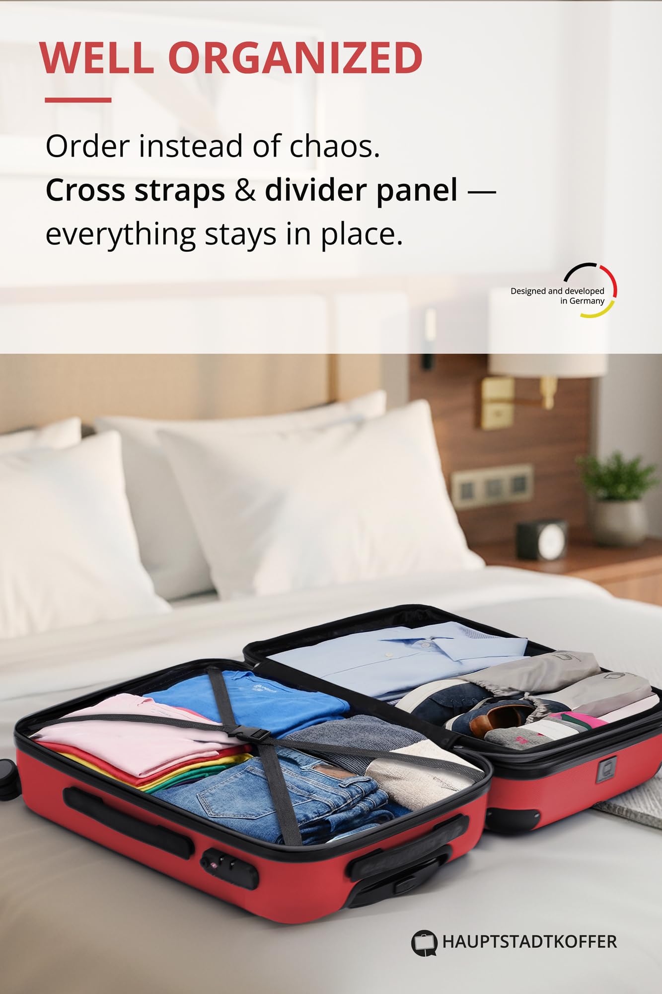 HAUPTSTADTKOFFER - Spree - Maleta rígida, Trolley expandible, Equipaje de Viaje, 4 Ruedas Dobles, TSA, 65 cm, 74 litros, Champán — view 179
