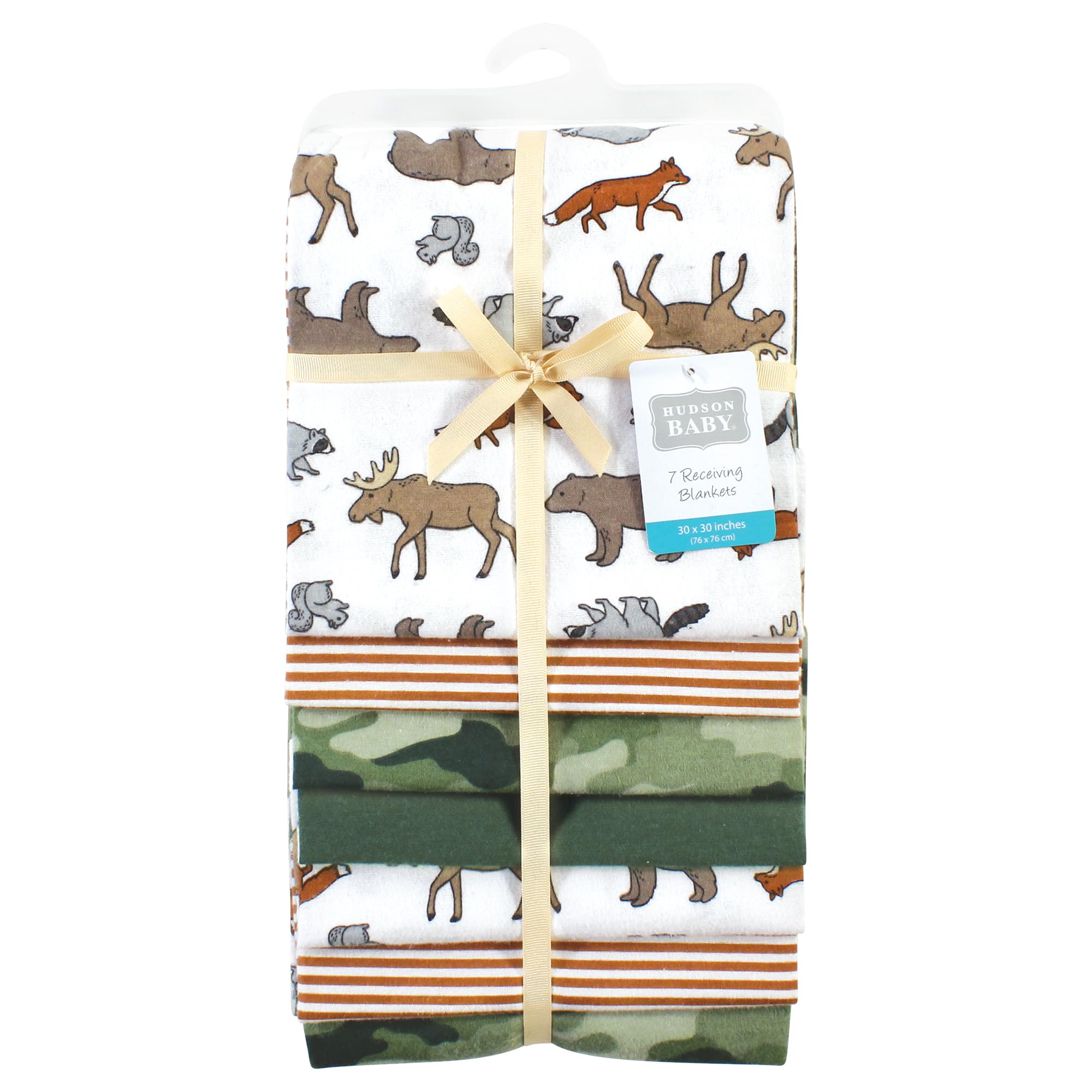 Hudson Baby Flannel Receiving Blankets, Animal Adventure – 30x30 Inches, 100% Cotton, Soft & Versatile - View #6