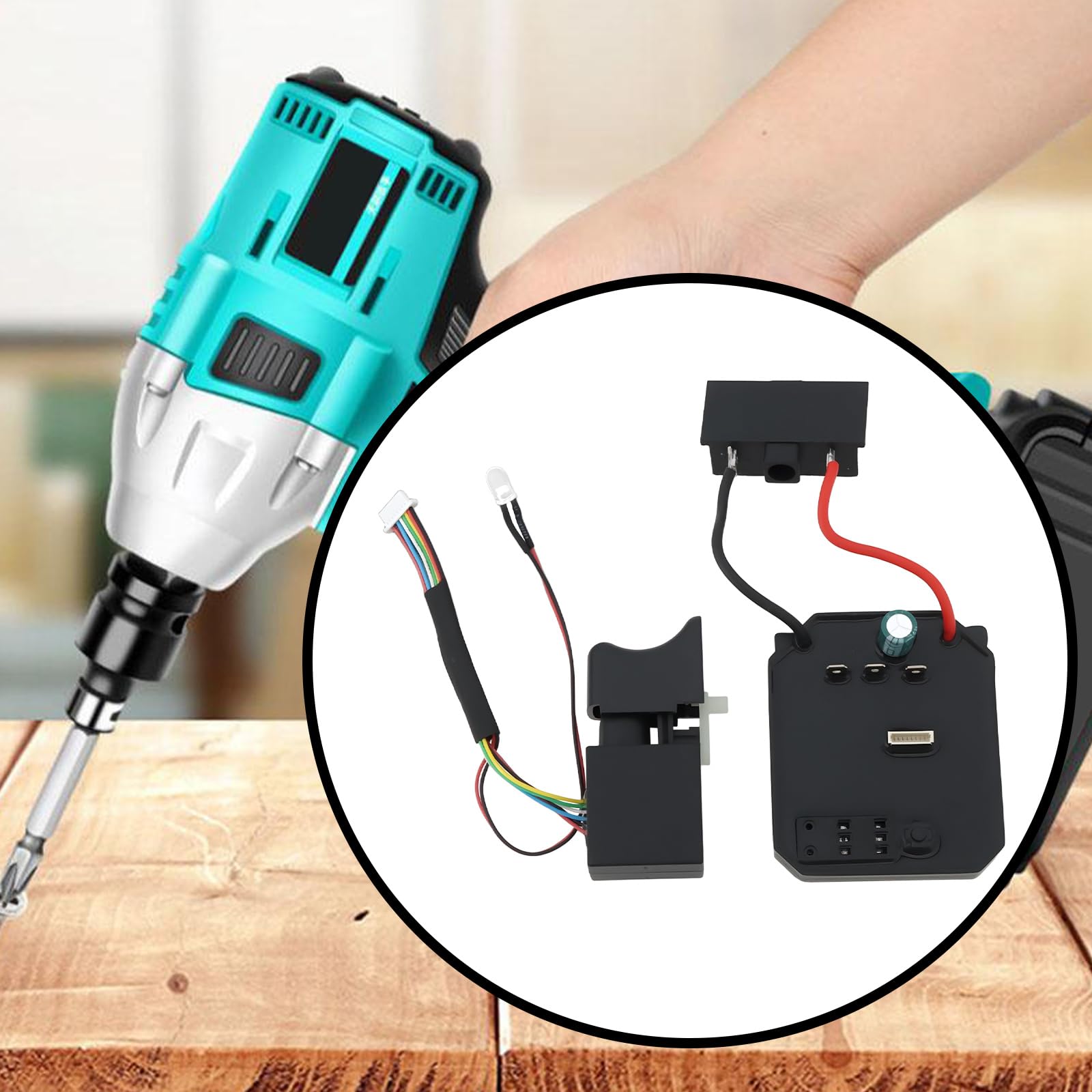Brushless Switch Control Board Compatible with Dayi 2106 161 169 18V/21V Electric Impact Wrench Control Module Replacement