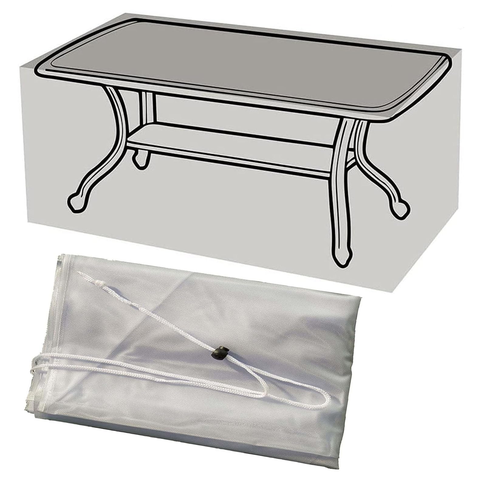 Housse salon de jardin imperméable bâche PVC transparente 130x130x90cm