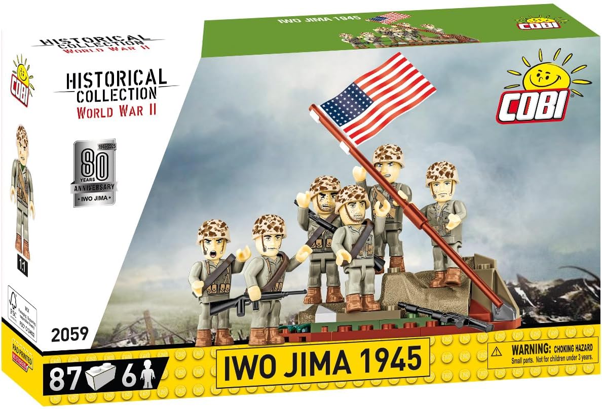 COBI Historical Collection Raising the Flag on Iwo Jima Building Set, 87 Pieces