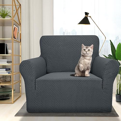 Miniatura 2 de ZNSAYOTX - 1 funda jacquard para sofá de sala de estar, de alta elasticidad con brazos, antideslizante, apta para mascotas, protector de muebles