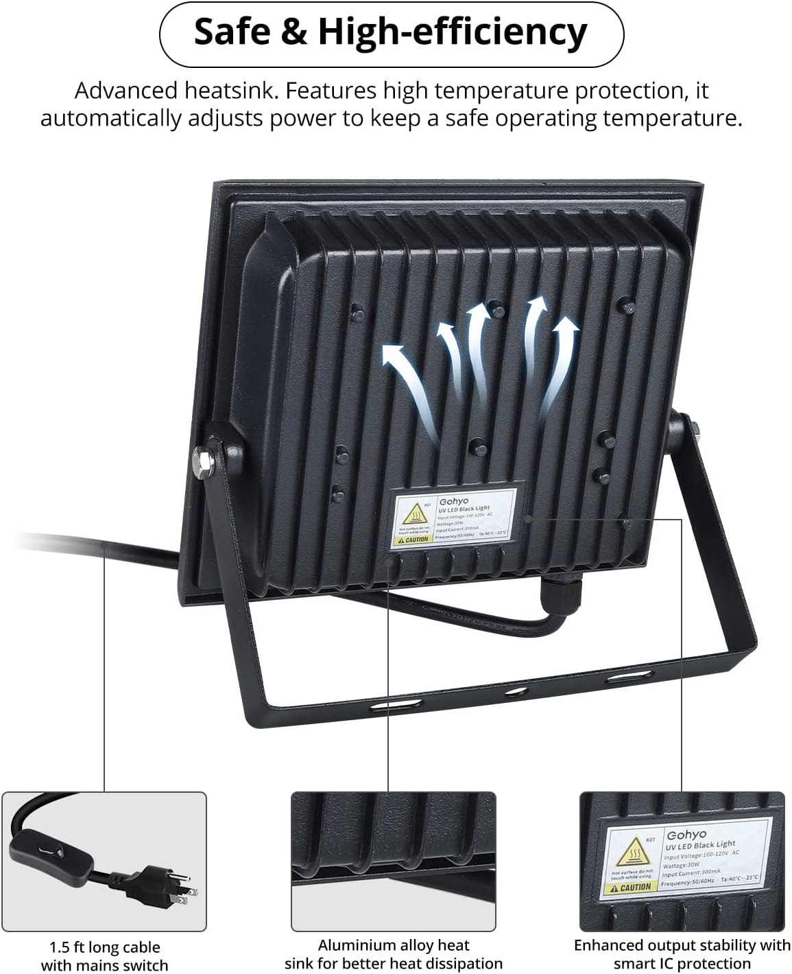 2 Pack 30W UV Black Lights, Gohyo 60 LEDs Blacklight Kuwait Ubuy