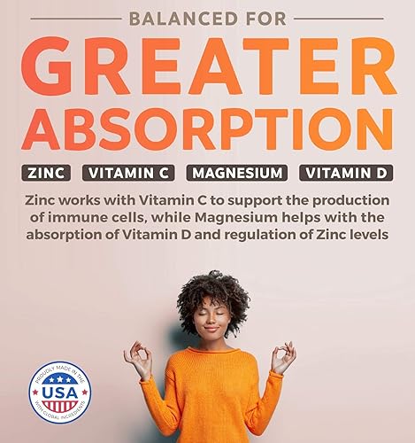 Miniatura 3 de Suplemento de apoyo inmunológico de vitamina C, mezcla de refuerzo de inmunidad con saúco, vitamina C y zinc para apoyo diario y estacional,