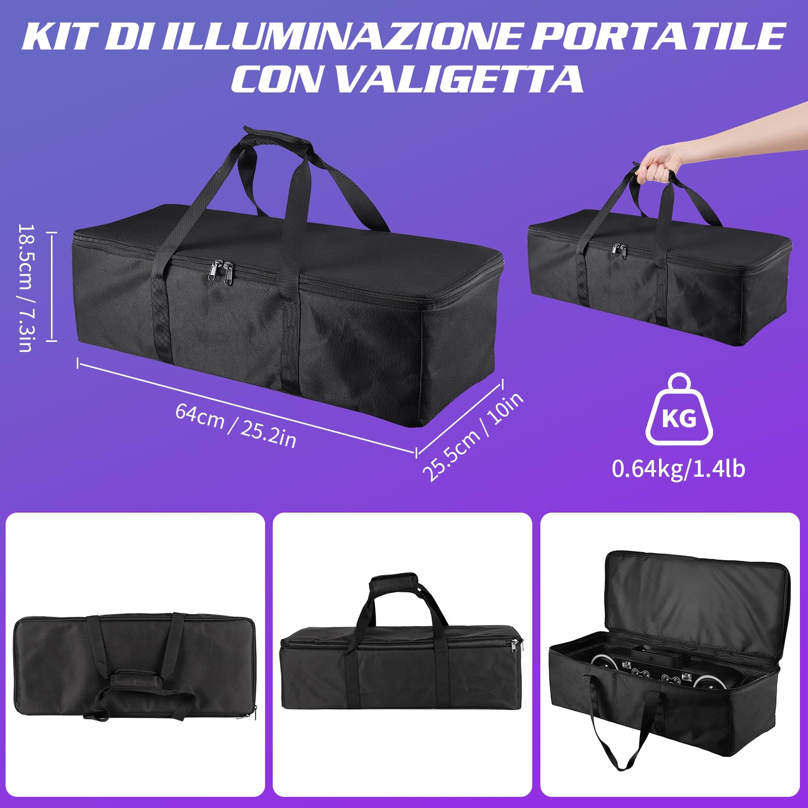 Luce per Feste in Discoteca 7 in 1,Luce per DJ con Treppiede Telescopico e Borsa per il Trasporto,Luce Stroboscopica per Feste con Telecomando Adatta per Natale in Casa Discoteca,Halloween