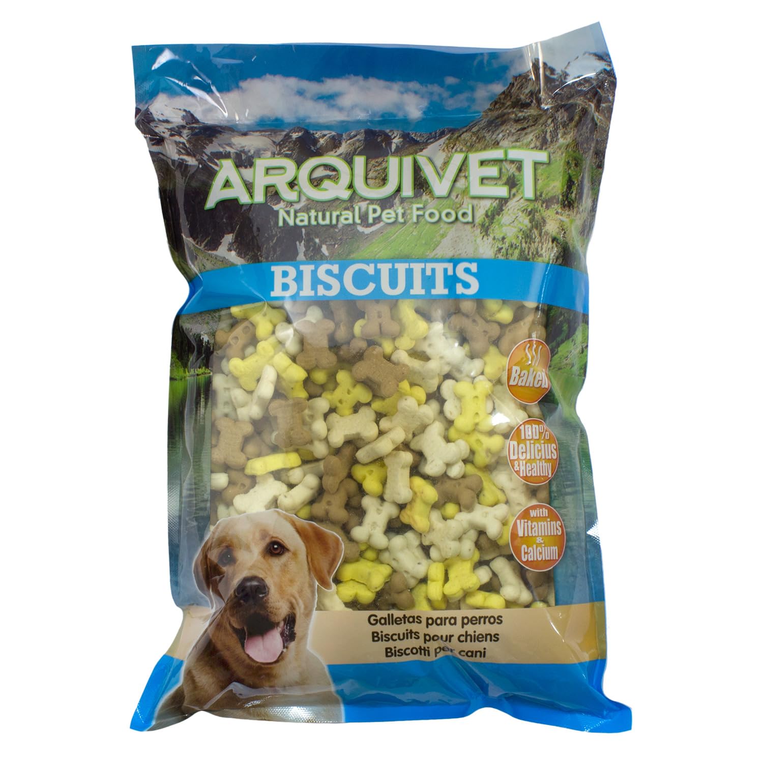 Arquivet, Biscuits, Galletas para perros, Mini huesos de vainilla, 1 kg