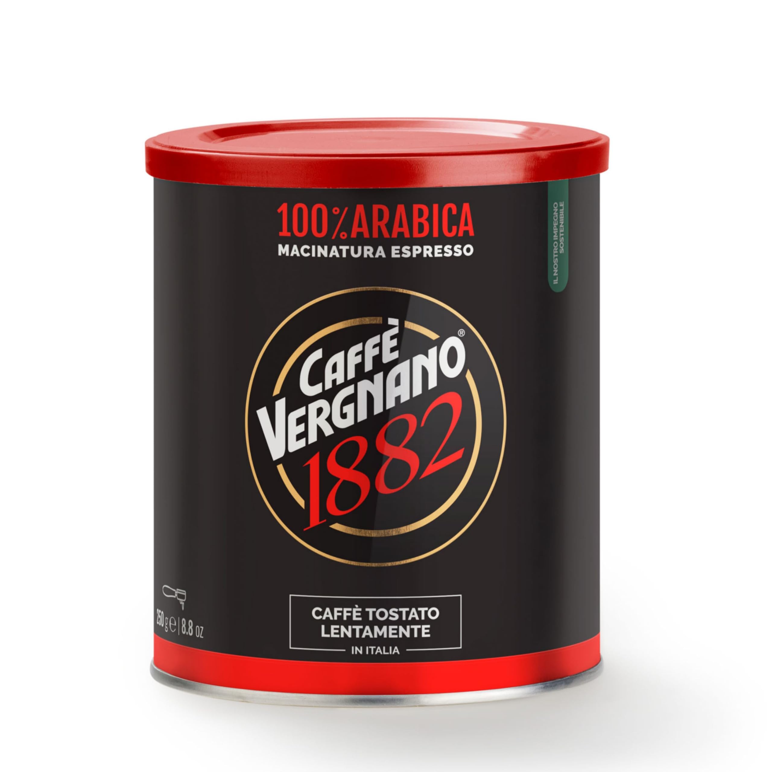 Caffè Vergnano 1882 - Boîte de café 100% Arabica Moulu Espresso - 1x250 gr