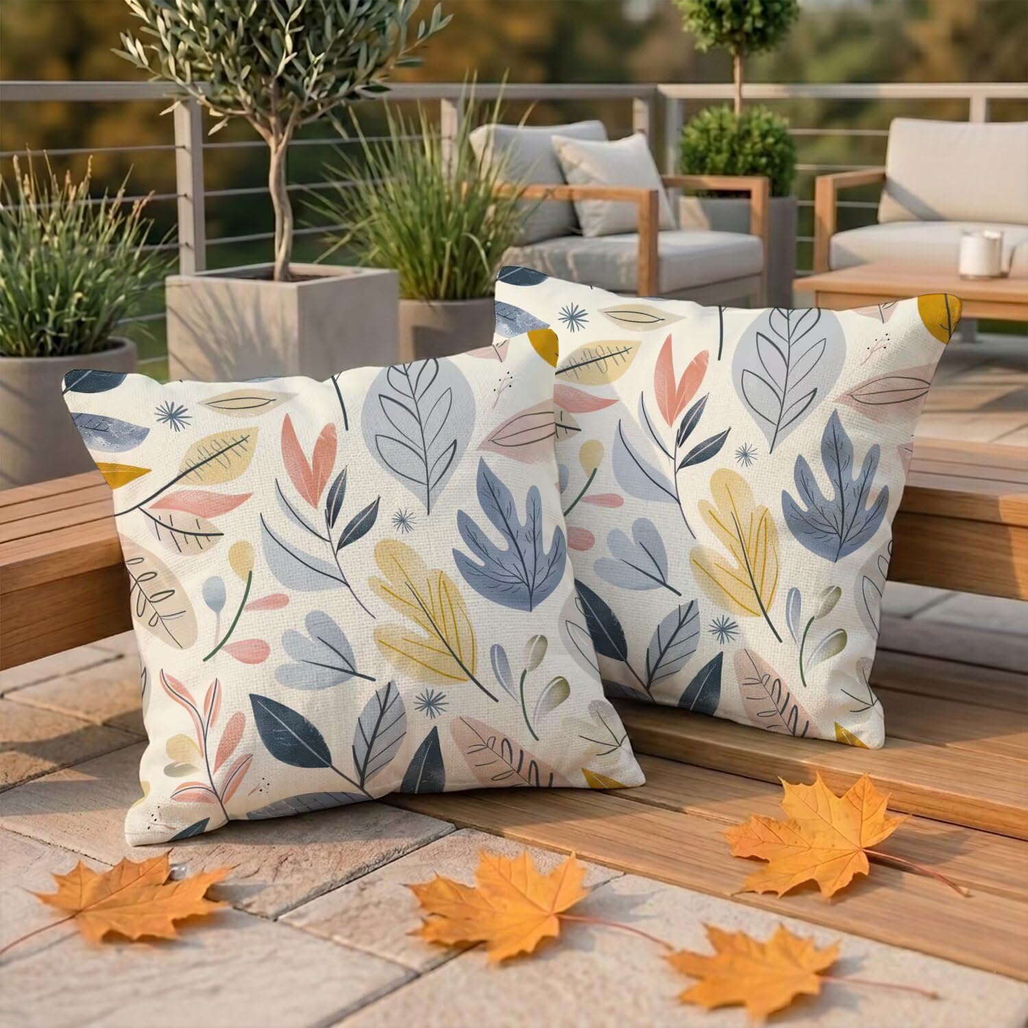 Housses de coussin 80x80 cm imperméables blanches pour protéger vos coussins extérieurs de l'eau