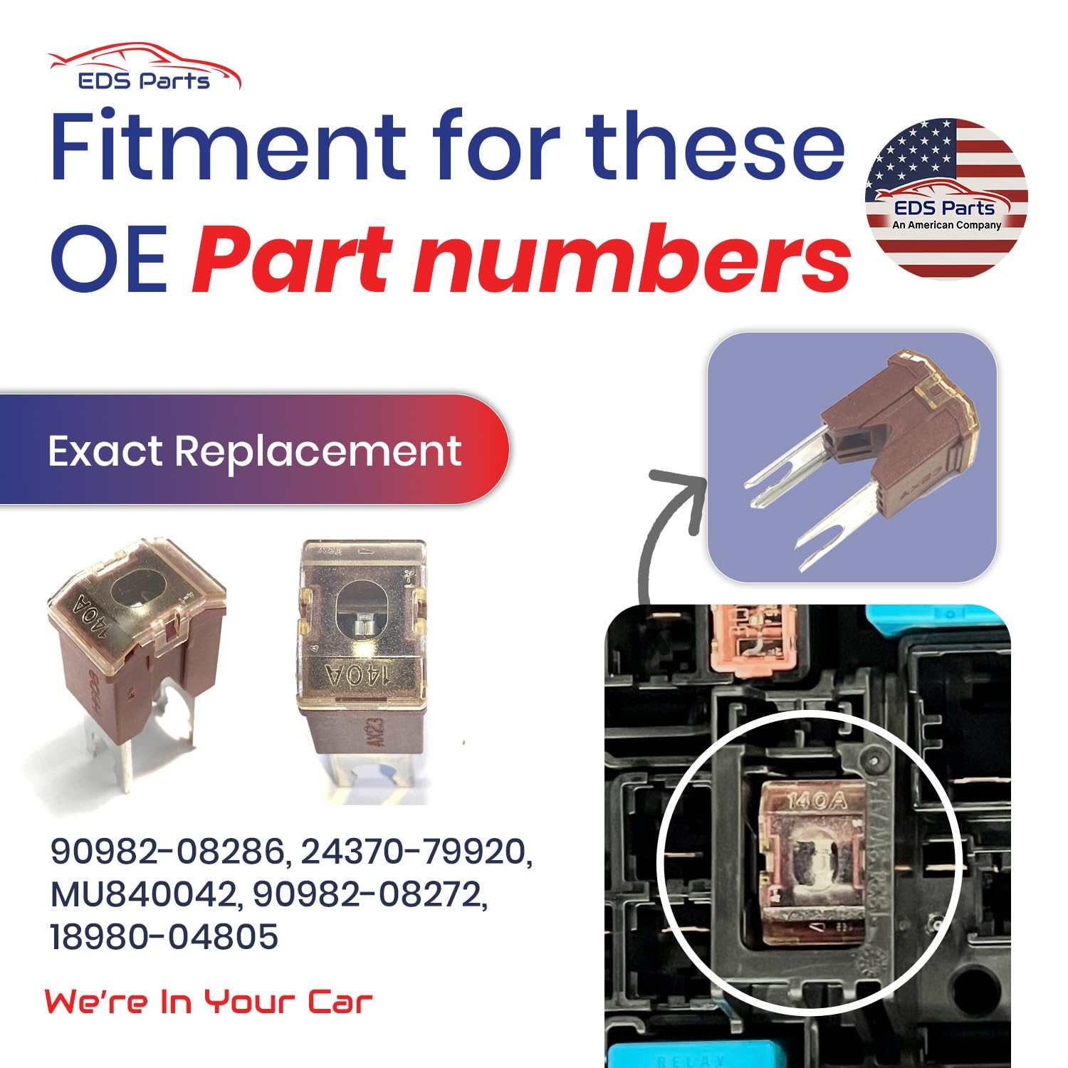 EDS Fusible OEM 140 A pour P/NS 90982-08286 9098208286 2437079920 MU840042