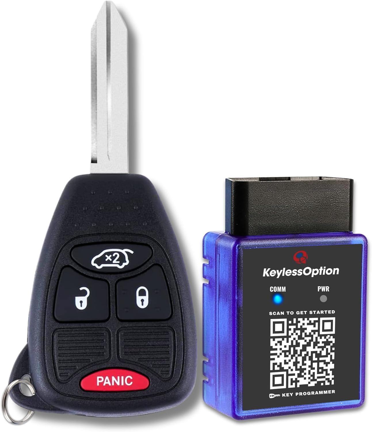 KeylessOption OBD Key Fob Programmer DIY Plug and Pair with
