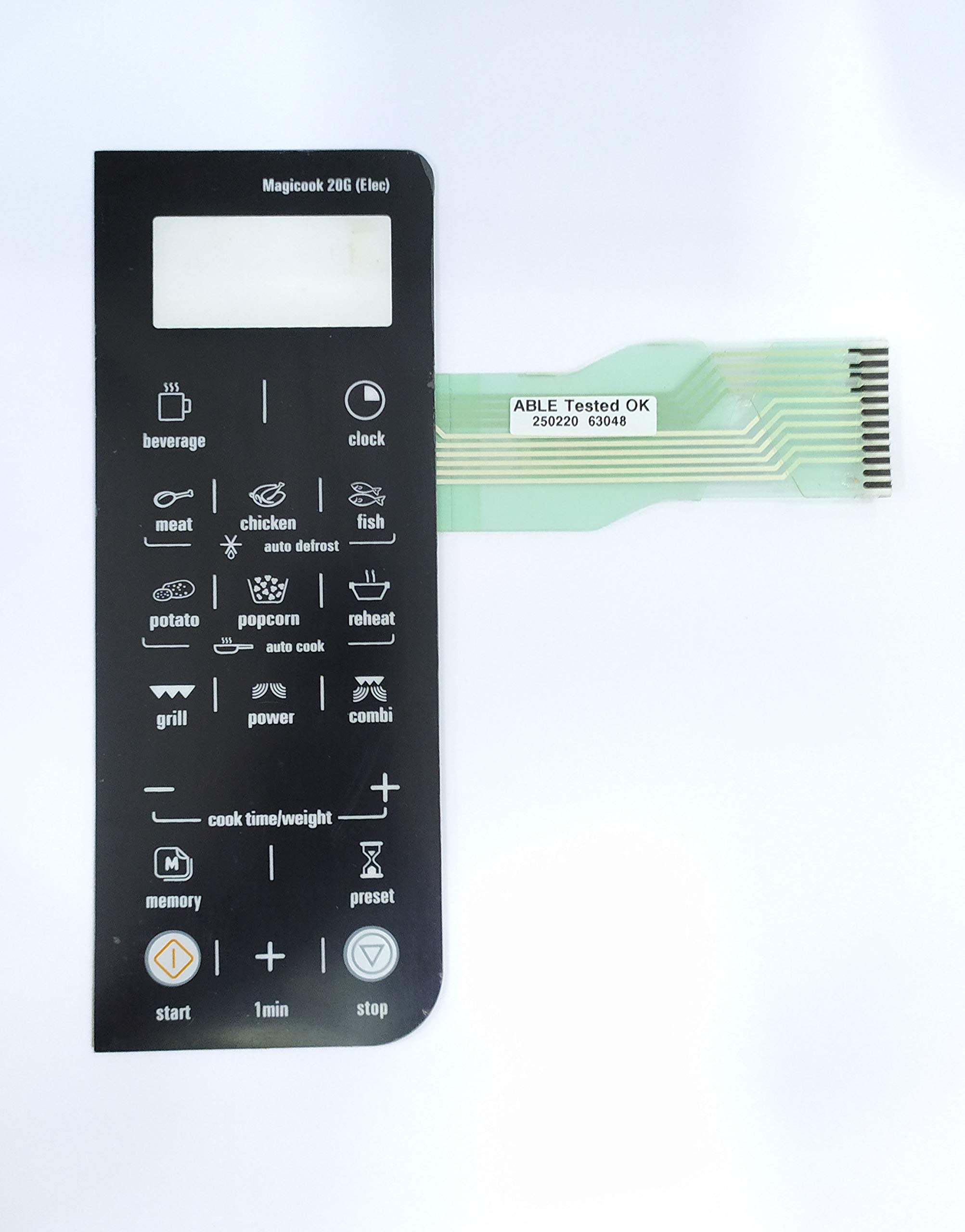 Able Magicook20GElec Microwave Oven Membrane Keypad