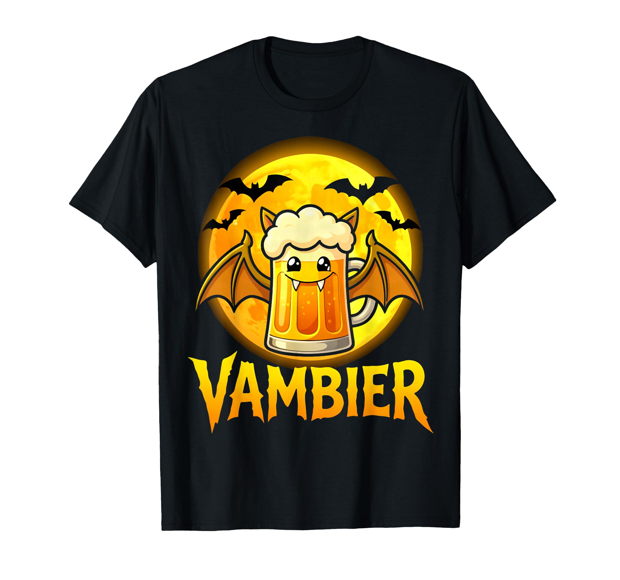 Vampir Bier Vambier Halloween Fledermaus Bier Spuk T-Shirt