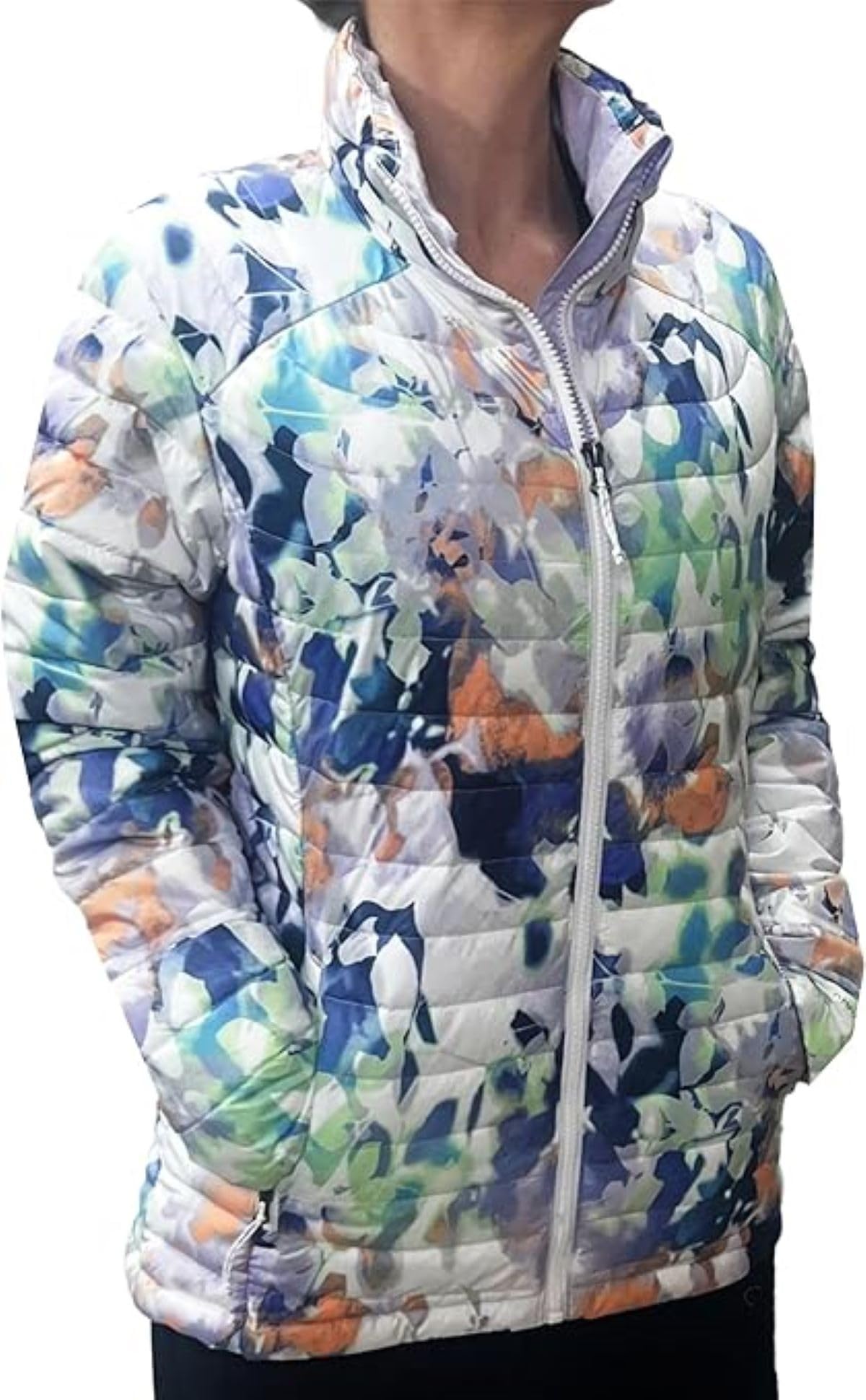 Columbia Women's White Out ll Omni Heat Jacket Puffer (US, Alpha, Large, Regular, Regular, Multi 101)