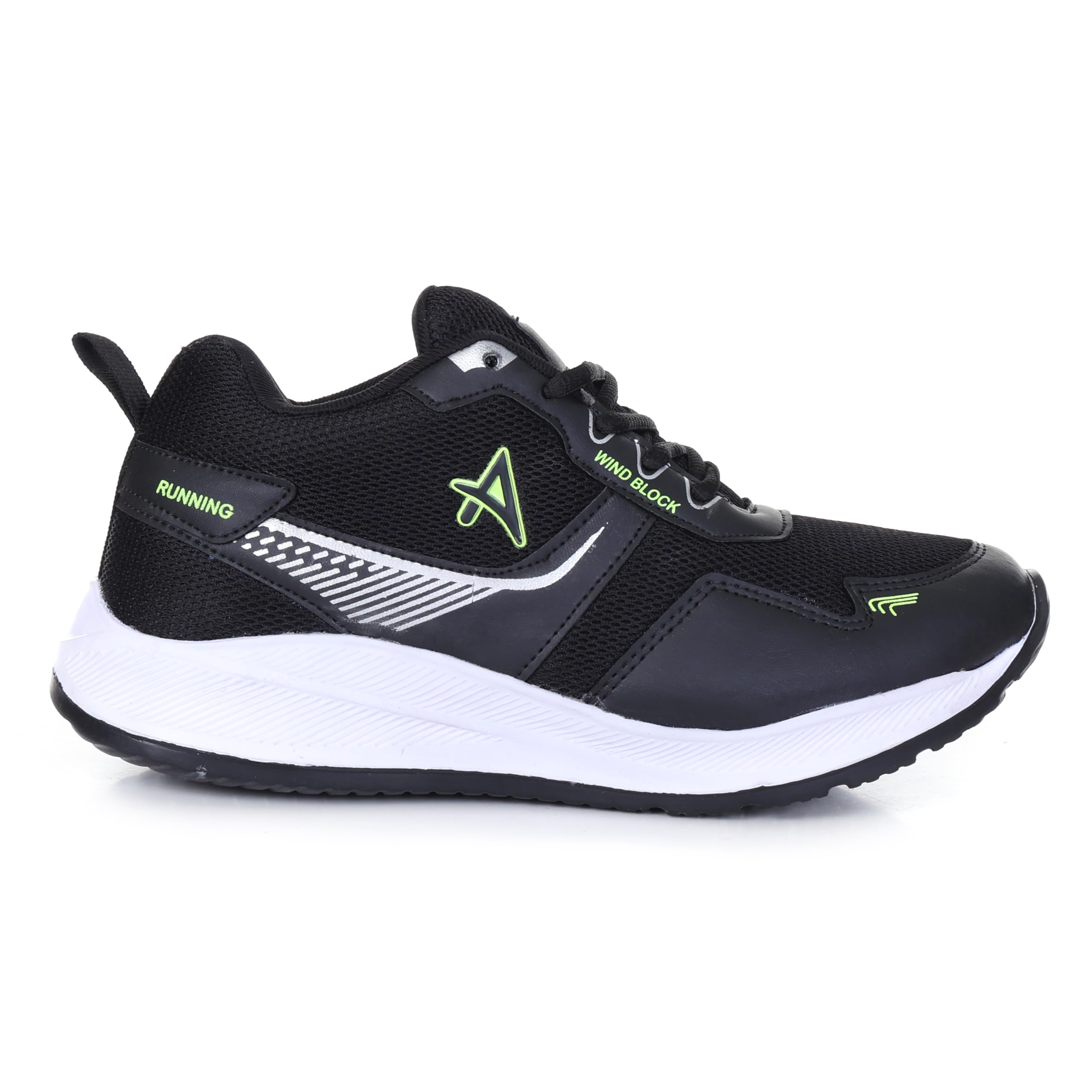 AIRHOOK Men's Thaar Running Walking Sports Shoes, Lightweight, Breathable Mesh Upper, Padded Collar, Multi-Surface Grip, (Black, UK Footwear Size System, Adult, Men, Numeric, Medium, 10) 4