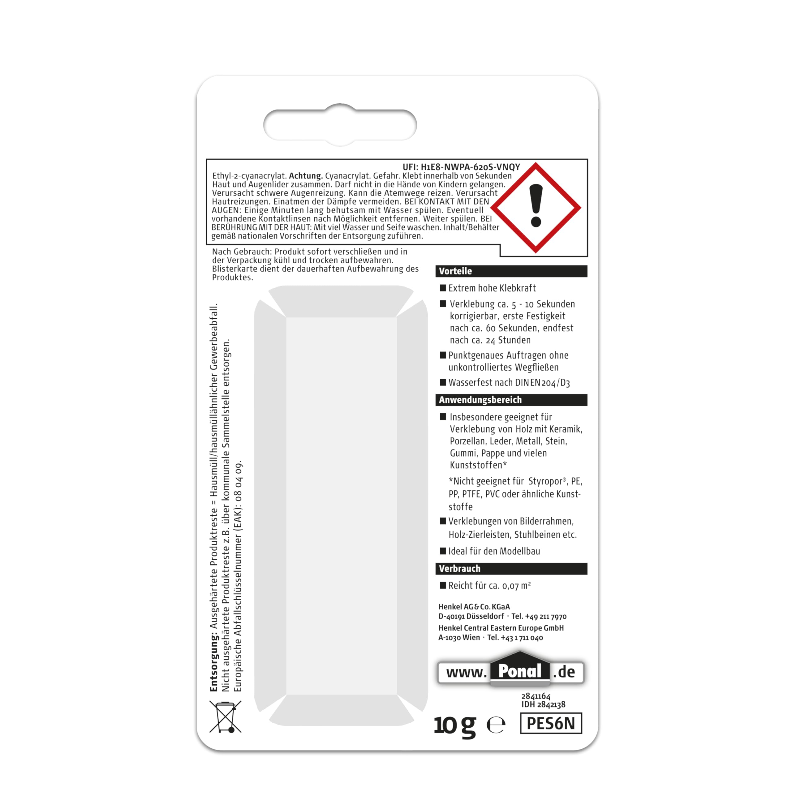 Ponal Turbo Glue White - Super Strong Instant Adhesive For Quick Fixes And Repairs