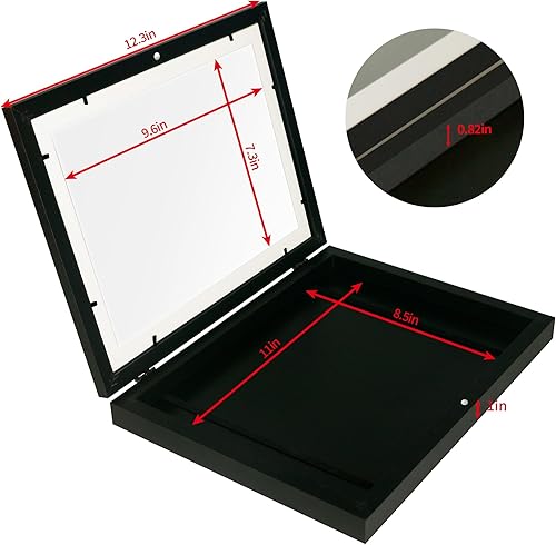 Miniatura 5 de Marcos de arte para niños intercambiables, marco de arte para niños, marco de fotos de 8.5 x 11 pulgadas para obras de arte infantil, cierre