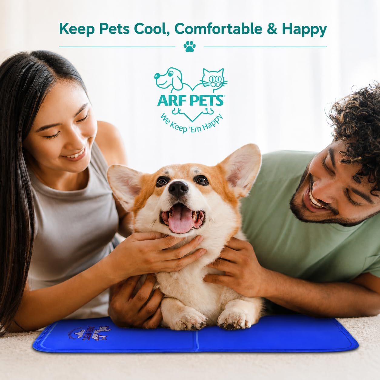 Arf Pets Tapis Auto-rafraîchissant pour niches, Cages et Lits 58,4 x 88,9 cm