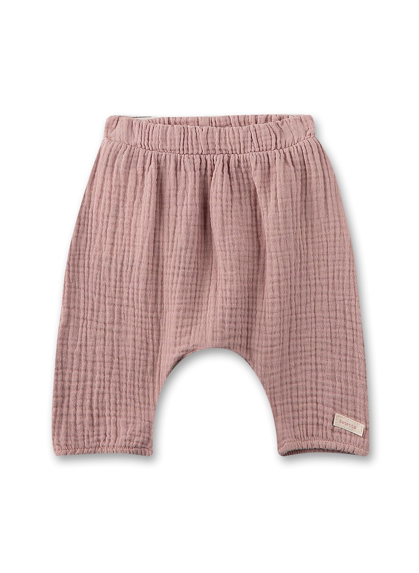 Sanetta Newborn Pantalones Rosa de Muselina | Pantalones de Muselina prácticos y cómodos de algodón orgánico para niñas. Ropa de bebé, Rosa., 62