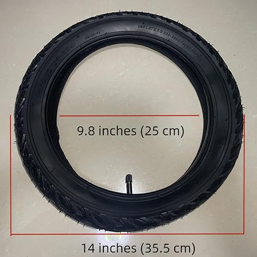 Miniatura 2 de Juego de neumáticos de bicicleta de 14 pulgadas, juego de neumáticos de 14 x 2.4 pulgadas, juego de neumáticos de 14 x 2.5 con neumáticos interiores