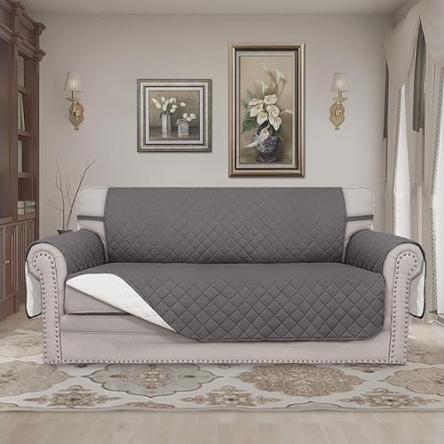 Miniatura 1009 de Easy-Going - Funda reversible para sofá, resistente al agua, con varillas de espuma y correas elásticas, protector de muebles para mascotas y perros