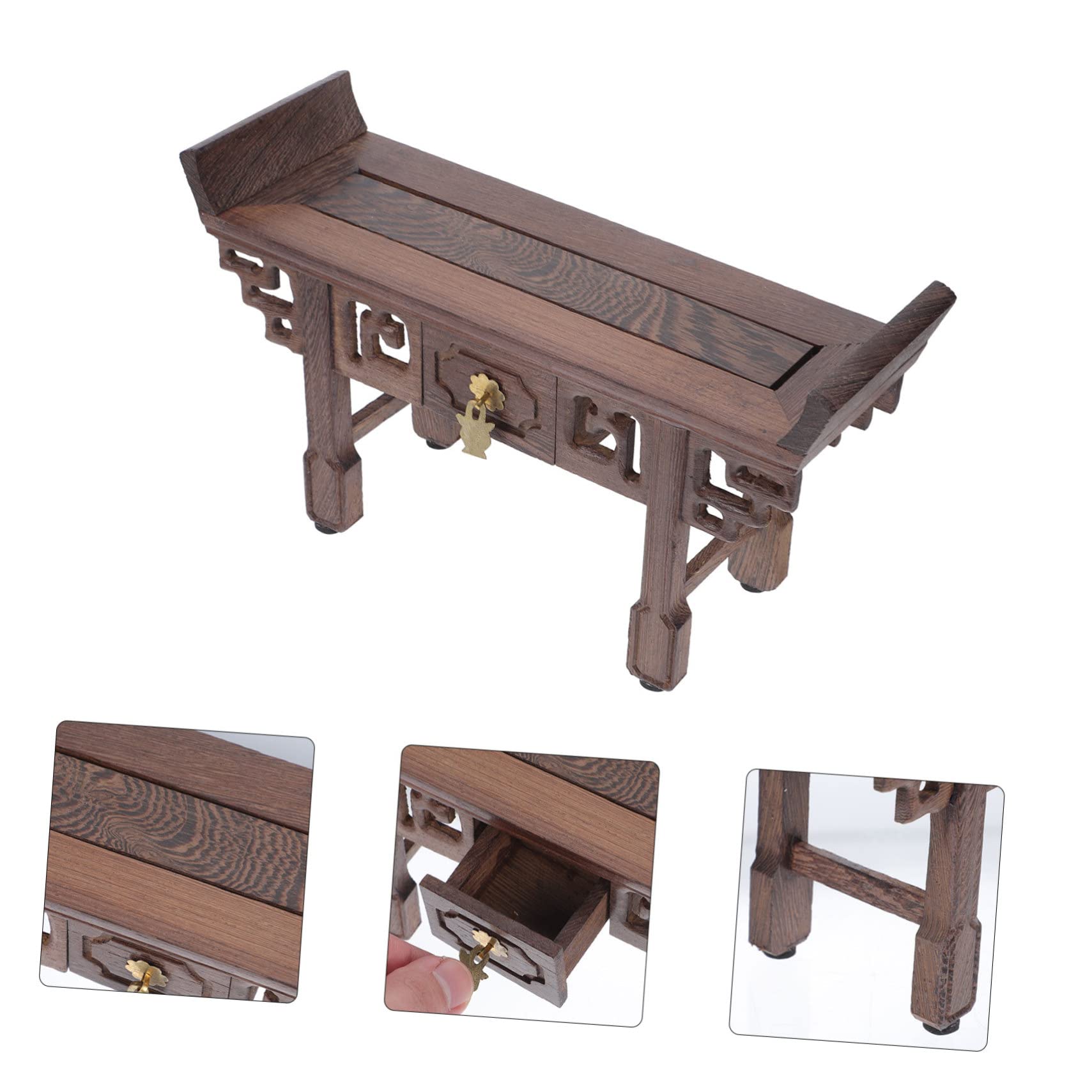 Base de Exhibición de Madera Maciza para Macetas y Figuras Pequeñas, Estable y Resistente, Estilo Rústico Chic Adecuado para Decoración Hogar y Museos