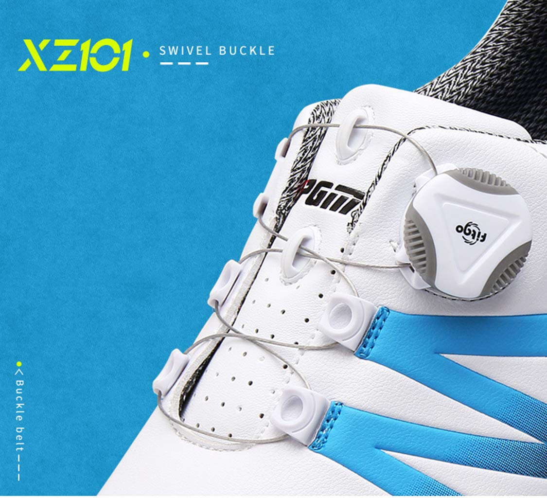 Chaussures de Golf pour Hommes, Chaussures de Golf Imperméables avec Système de Dentelle