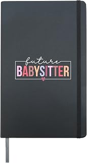 Future Babysitter In Progress Babysitting Student Hardcover Journal, Black