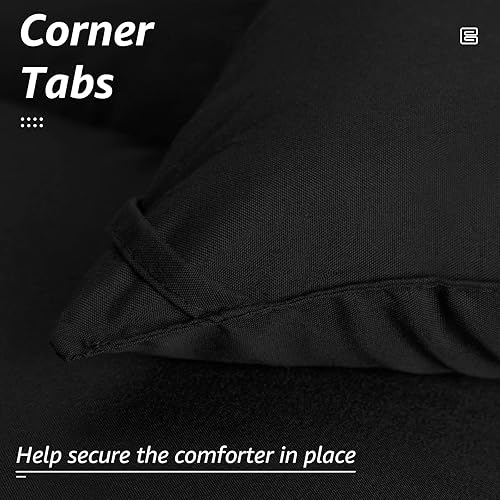 Miniatura 5 de Hyleory Edredón para cama tamaño king, para todas las estaciones, relleno de edredón alternativo con pestañas de esquina, para invierno, lavable a