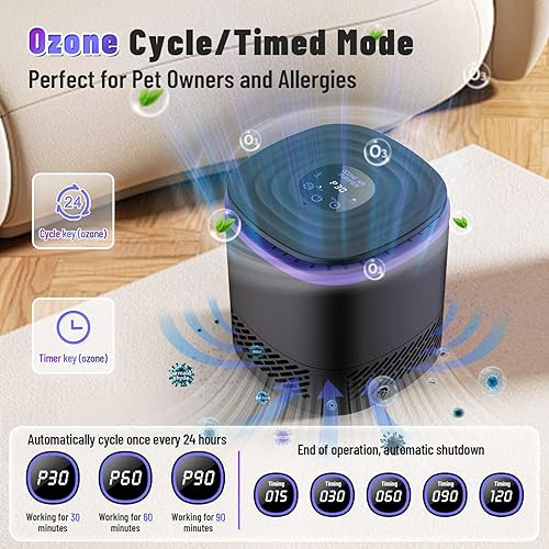 Miniatura 6 de Generador de máquina de ozono de 20000 mgh, purificadores de aire de iones negativos, purificador de aire de eliminación de olores, eliminador de