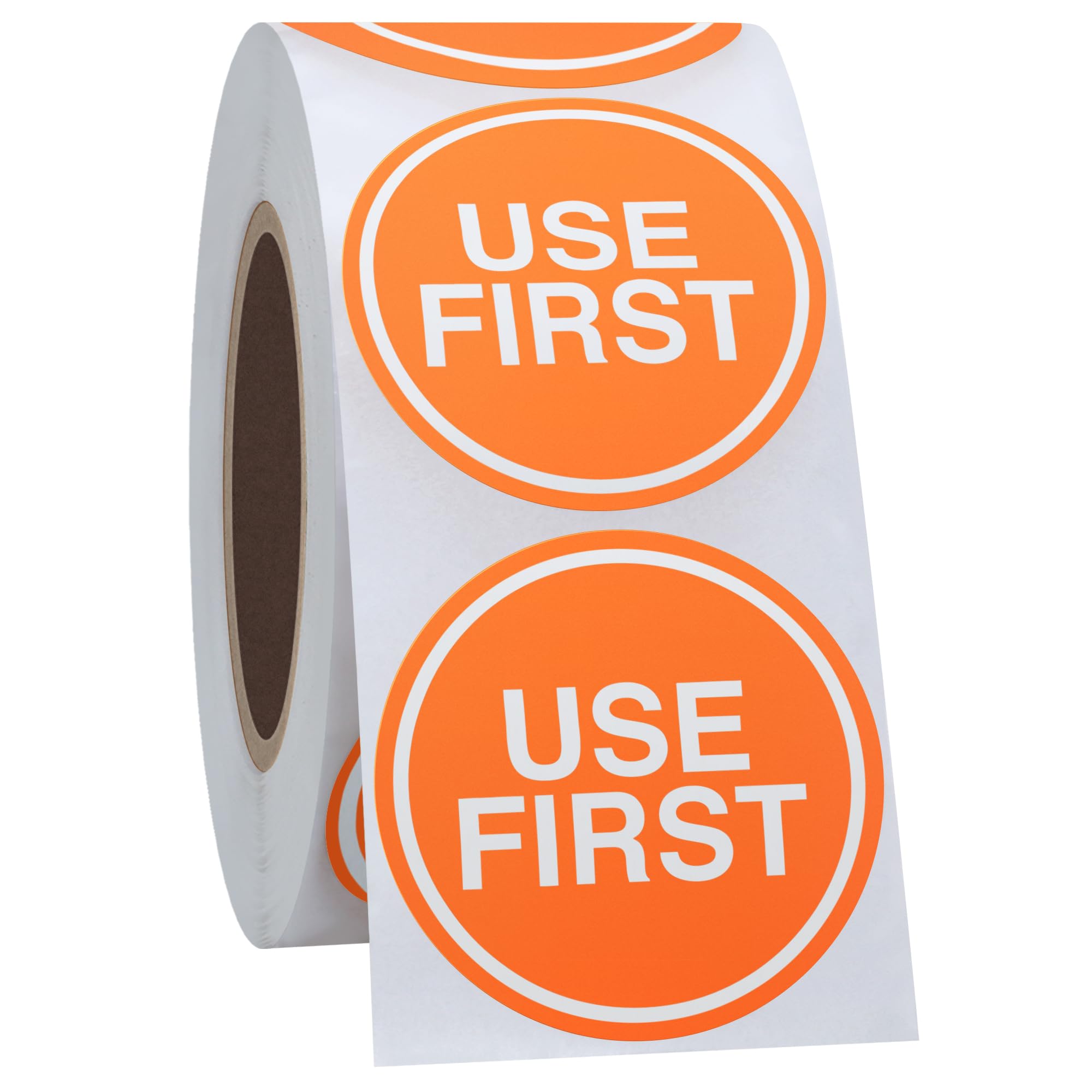 38mm 500 Pcs Use First Stickers Inventory Control Labels Orange Circle Dot Stickers for Restaurant