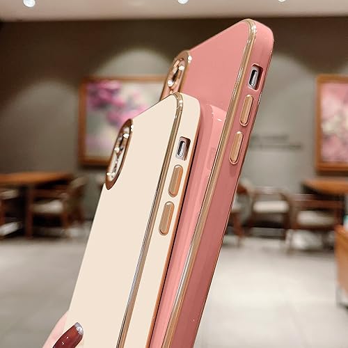 Miniatura 6 de Lafunda - Bonita funda chapada parachoques compatible con iPhone XR, para mujeres y niñas, borde dorado, de poliuretano termoplástico, a prueba