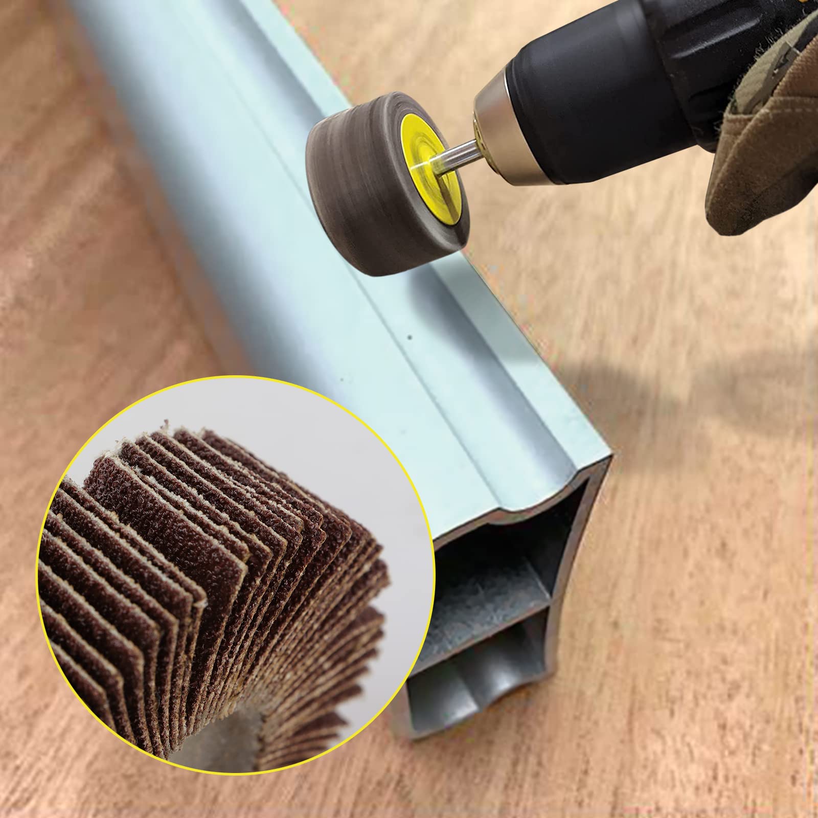 20PCS Roue Abrasives, LncBoc Roue de Ponçage à Lamelles, 10 Tailles Différentes pour le Meulage de Polissage Ponçage(80 Grain)
