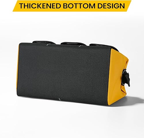 Miniatura 5 de Bolsa de herramientas portátil de 15 pulgadas con 5 bolsillos, bolsa de herramientas resistente para herramientas, 37x21x26cm, nailon duradero de