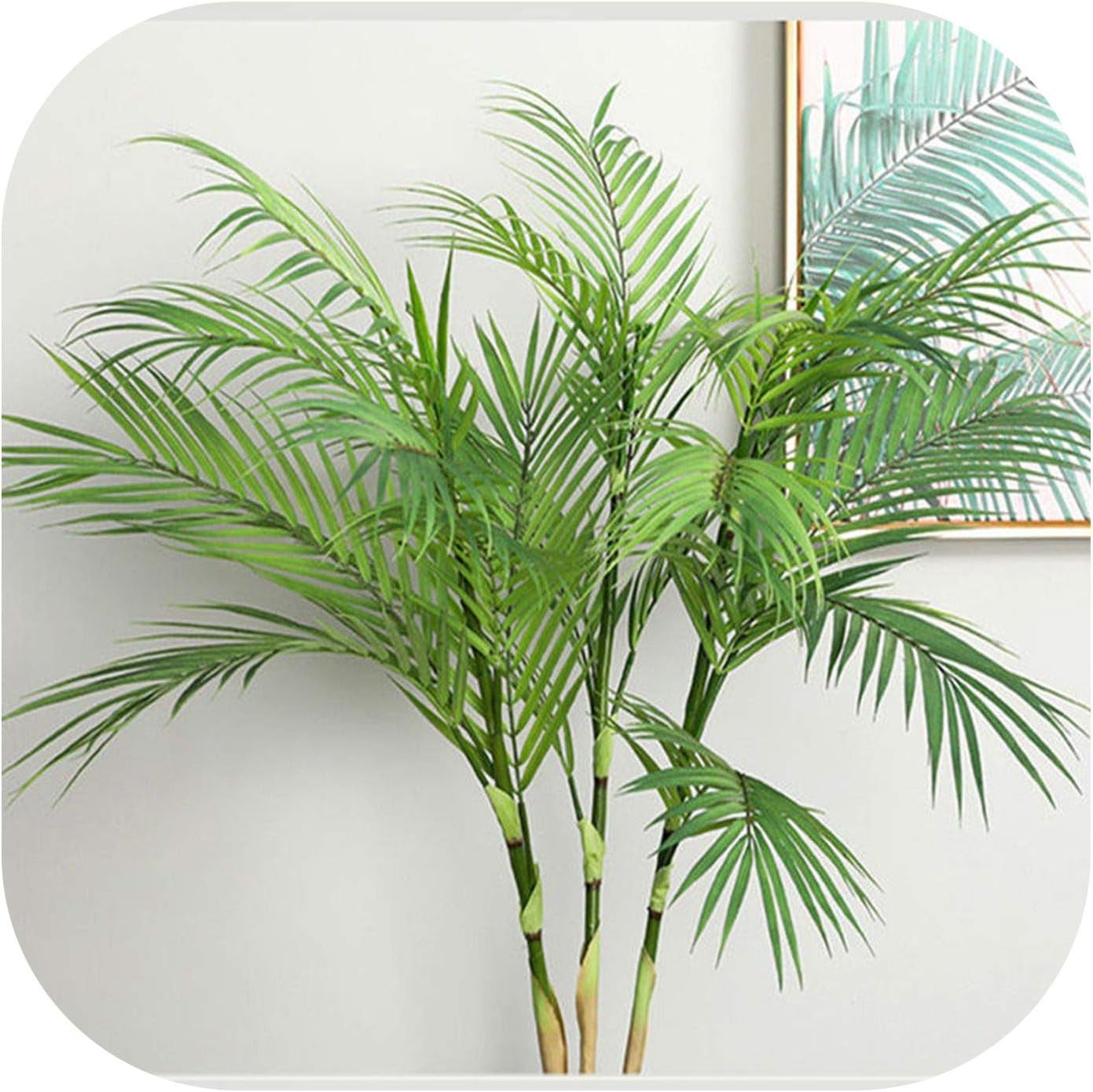 Artificial Palm Tree Branches Wild Faux Foliage Palm Leaves Plants for Home Living