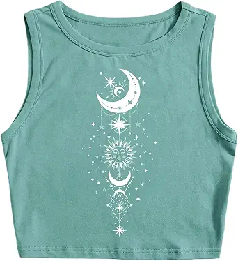 Remidoo Women's Casual Cropped Tank Top for Summer