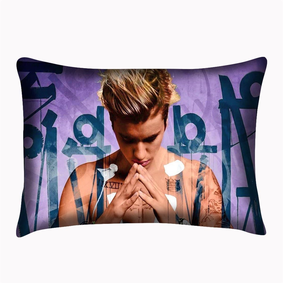 Justin Bieber Pillowcase Decorative Pillowslip Custom Pillow Cover Twin Sides 20x30 Inch